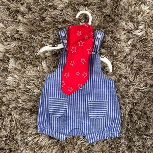 Cat & Jack  •Boy • Strip Jean Jumper • Newborn